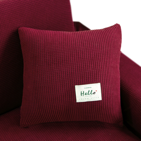 Pillowcase 45X45cm Wine Red Polyester Thick Stretchable Cushion For Living Room Pillow Cases