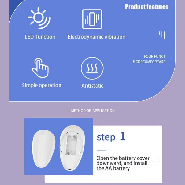 Home Use Electric Massage Comb Anti Hair Loss Vibration With Red Li Brushes & Combs