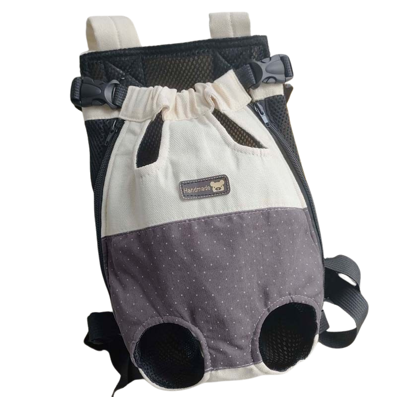 Pet Transport Elosung Size Xxl Beige Brown Patchwork Pet Backpack Dog Carrier Cat Travel Bag Breathable Portable & Hands Free Four Leg Design