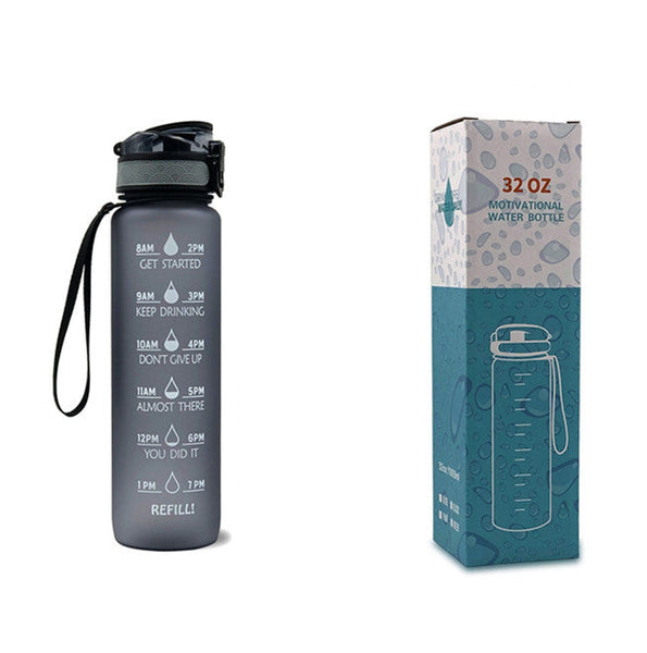 1 Litre Tritan Water Bottle With Time Marker For Sports And Fitness Activities Water Bottles