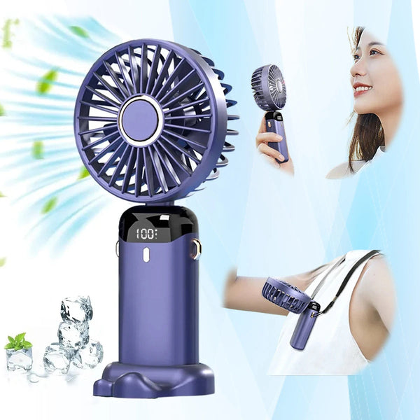 Usb Rechargeable Mini Portable Handheld Electric Fan Neck Hanging Outdoor Portable Fans