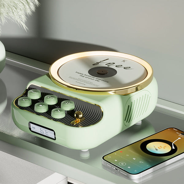 Retro Bluetooth Ambience Light Cd Player Portable Desktop Outdoor Use Audio Docks & Mini Speakers