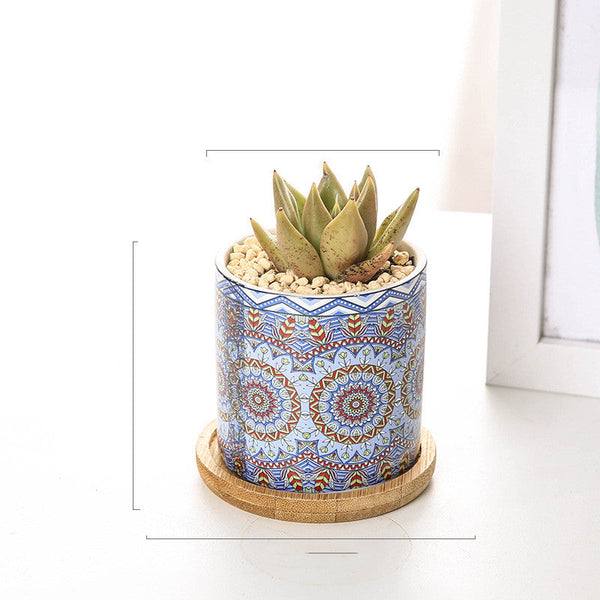 Cute Mini Mandala Succulent Nordic Colour Pot Baskets Pots Window Boxes