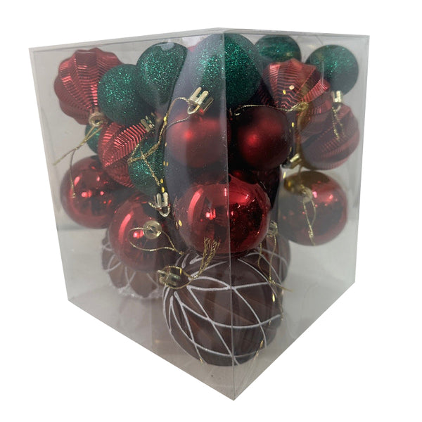 Saint Yuan Electroplated Christmas Ball Set 36Pcs Tree Decorations Window Display Personality Ornament Seasonal Decorations