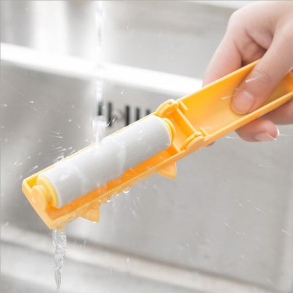 Yellow Cartoon Roller Sticking Device For Pet Hair Dust Remove Dog Lint Removers