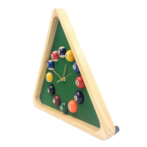 Novelty Billiard Quartz Clock With Solid Wood Frame Creative Wall Wall Clocks
