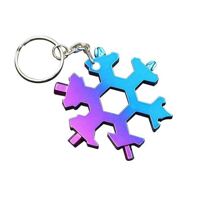 6 / 8 Heads Snowflake Multi Functional Keychain Tools Multi Tools