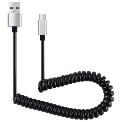 Usb3.1 Type-C Wire Spring Cable Coiled Retractable Data Charger Micro Cables