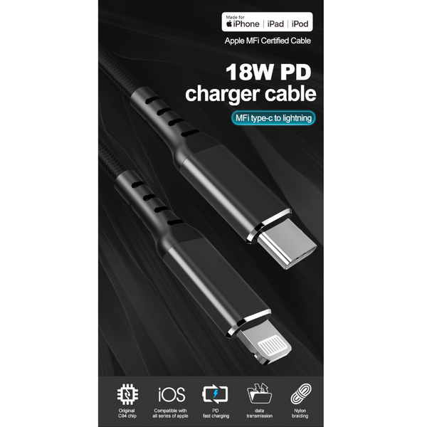 1M Transmission And Charging Ios Full Range Compatible With 18W Pd Fast Cable For Apple Iphone12 Mobile Phone