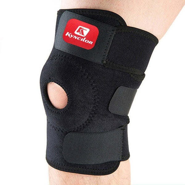 Elastic Knee Support Brace Kneepad Adjustable Pads For Basketball Black