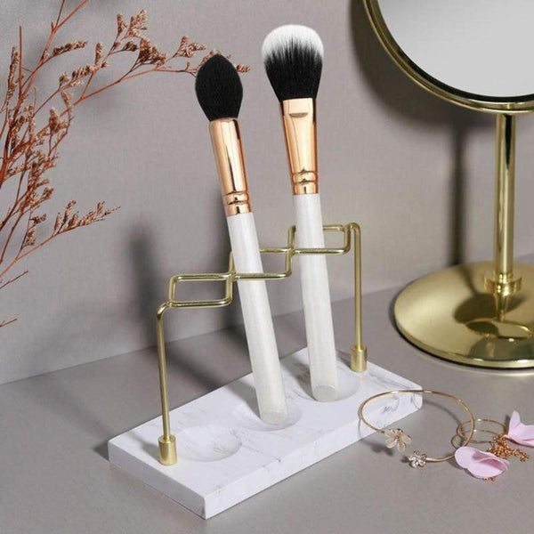 Golden Storage Rack Makeup Bathroom Organiser