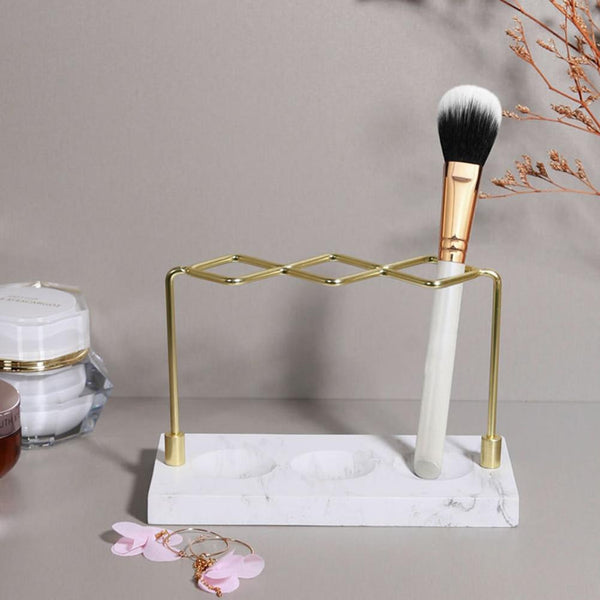 Golden Storage Rack Makeup Bathroom Organiser