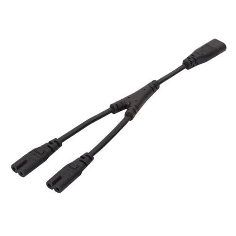 Iec 320 C8 Male To Dual C7 Female Y Split Power Cable 2Pin Figure Cables & Adapters