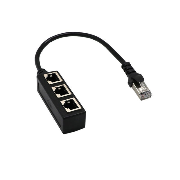 Lan Ethernet Network Rj45 Connector Splitter Adapter Cable For Networking Extension 1 Male To 3 Female Ethernet Cables (Rj 45/8P8c)
