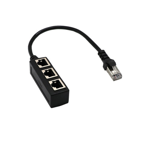 Lan Ethernet Network Rj45 Connector Splitter Adapter Cable For Networking Extension 1 Male To 3 Female