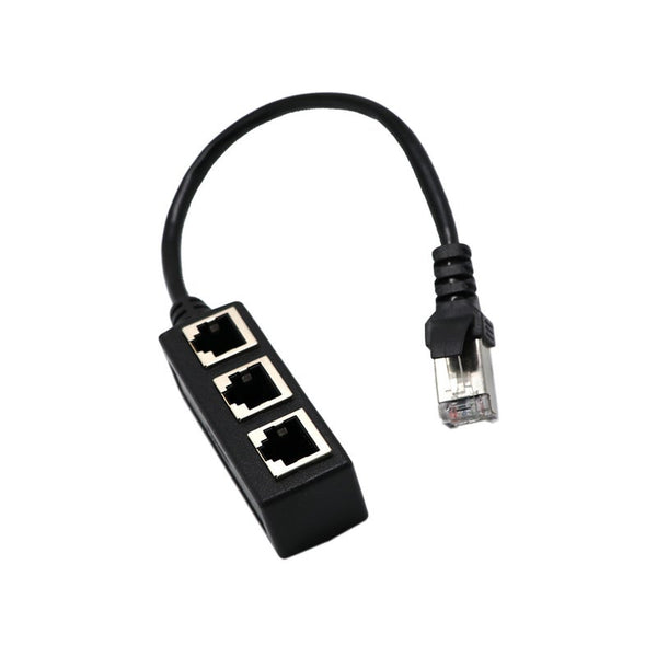Lan Ethernet Network Rj45 Connector Splitter Adapter Cable For Networking Extension 1 Male To 3 Female Ethernet Cables (Rj 45/8P8c)