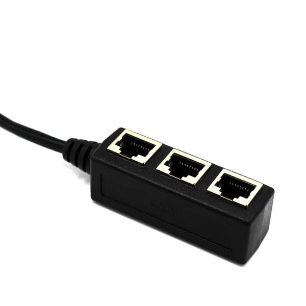 Lan Ethernet Network Rj45 Connector Splitter Adapter Cable For Networking Extension 1 Male To 3 Female Ethernet Cables (Rj 45/8P8c)