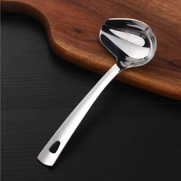 1Pc Sauce Drizzle Scoop With Spout Stainless Steel Soup Ladle Kit Dinnerware Serving Oil Spoon Kitchen Utensils