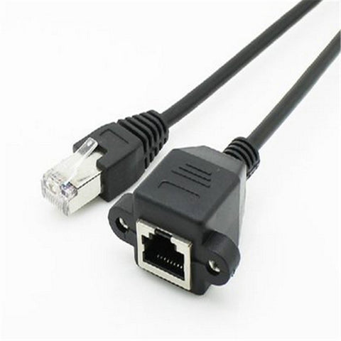 30Cm 8Pin Rj45 Cable Male To Female Screw Panel Mount Ethernet Lan Network Extension