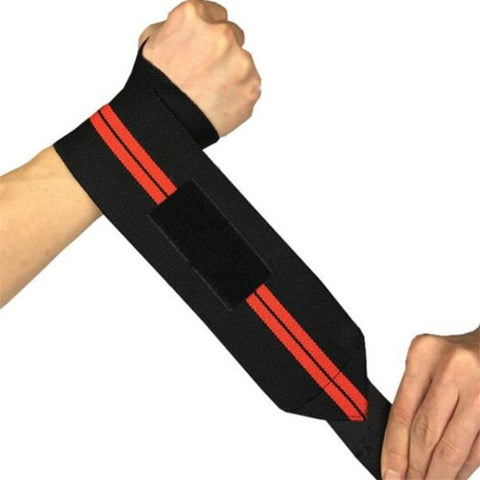 Adjustable Wristband Elastic Wraps Bandages For Weightlifting Powerlifting Red