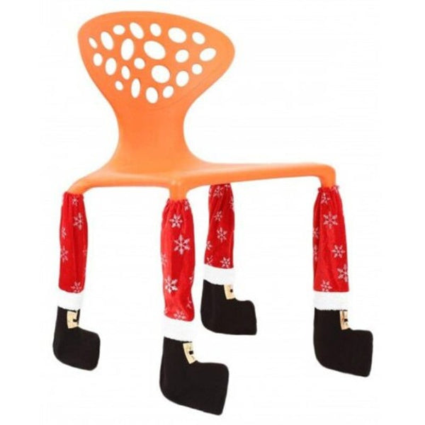 Christmas Chair Leg Covers Table Red