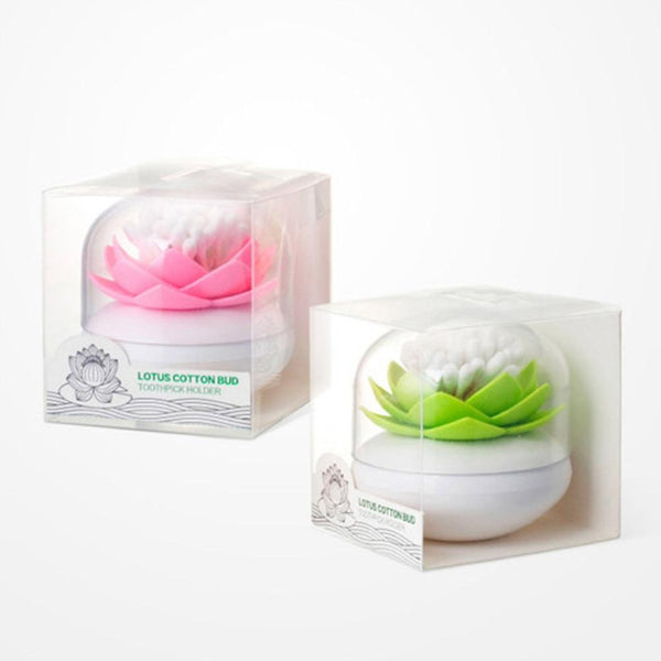 Lotus Style Dust Cover Cotton Swab Case Bathroom Accessories Hooks & Hangers