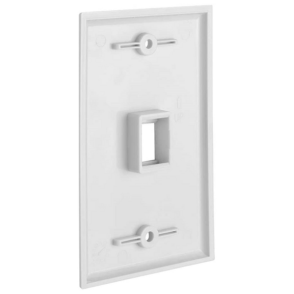 1 Port Quickport Outlet Wall Plate Face Single Gang White Electrical Sockets