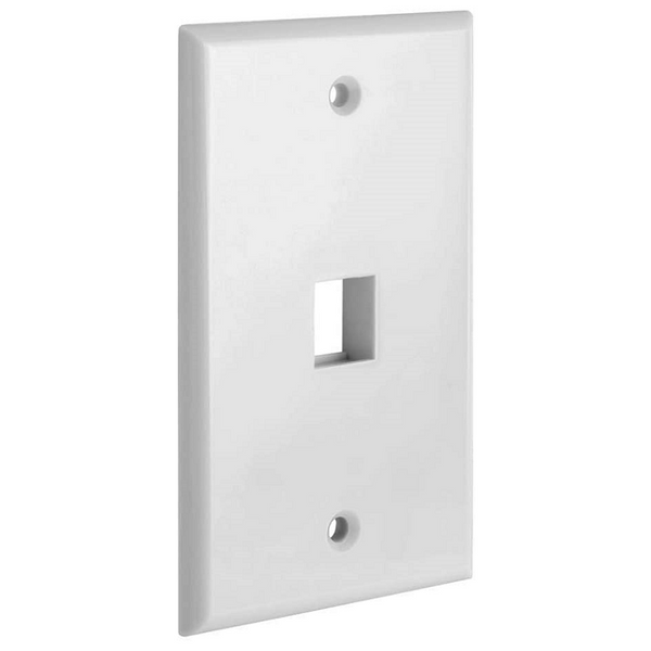 1 Port Quickport Outlet Wall Plate Face Single Gang White Electrical Sockets