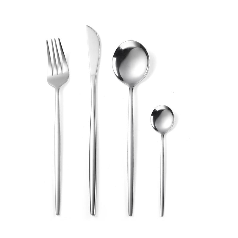 304 Stainless Steel Cutlery Set Dinnerware Kitchen Silverware Steak Knife Tableware Spoon Fork Cutlery Sets