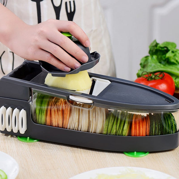 Multifunctional Vegetable Cutter Mandoline Slicer Potato Peeler Carrot Cheese Grater Kitchen Accessories Black Peelers & Slicers