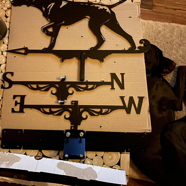Metal Stake Easy Installation Practical Animal Shape Wind Sign Weathervane Weather Vanes