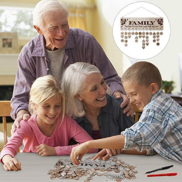 Diy Wall Calendar Birthday Printed Reminder Board With Tags Hanging Decor Wall Hangings