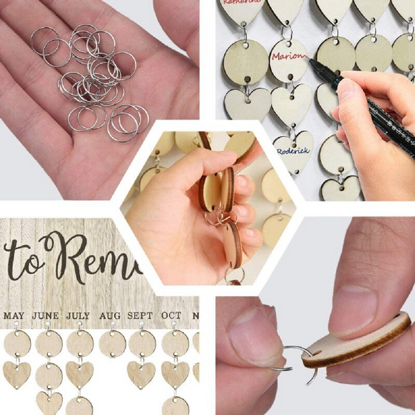 Diy Wall Calendar Birthday Printed Reminder Board With Tags Hanging Decor Wall Hangings