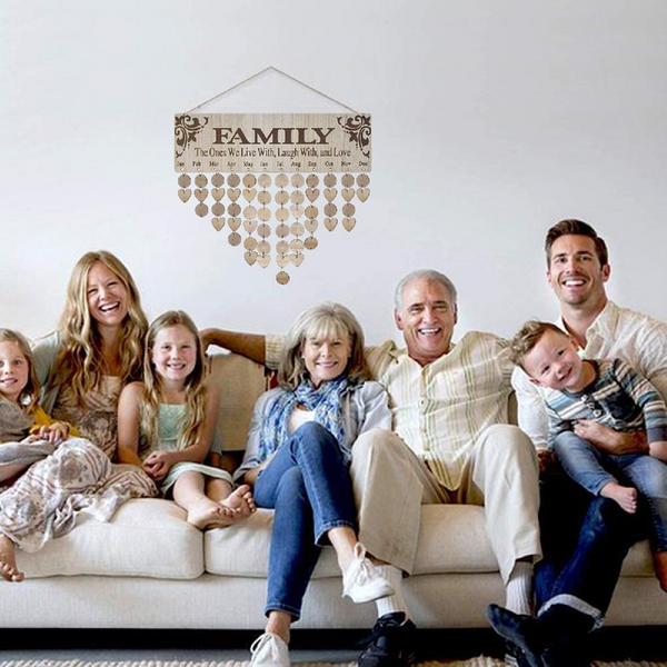 Diy Wall Calendar Birthday Printed Reminder Board With Tags Hanging Decor Wall Hangings