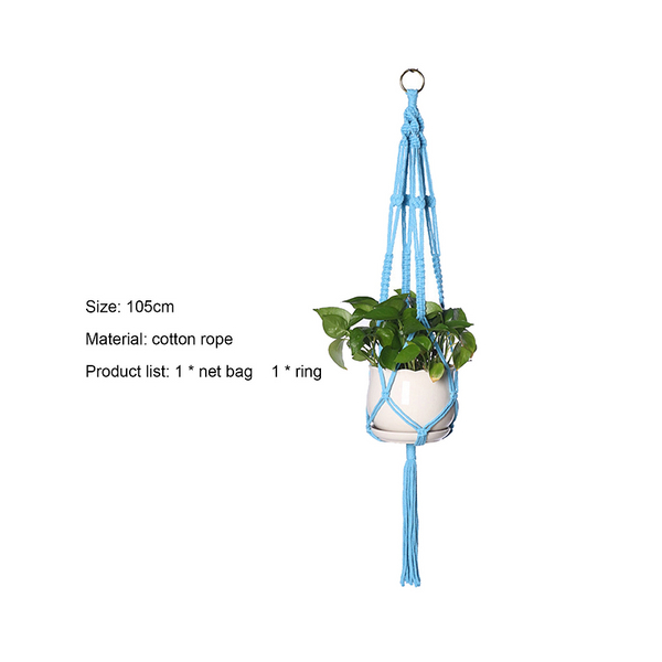 Plant Hanger Cotton Rope Macrame Knotted Lifting Hanging Flowerpot Holder Plant Stands