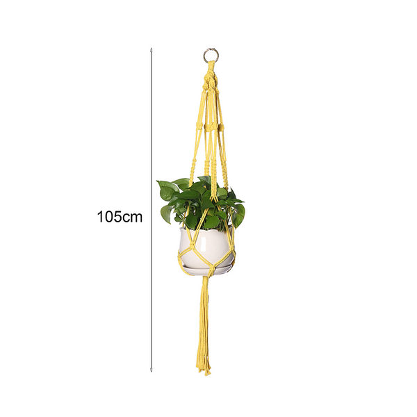 Plant Hanger Cotton Rope Macrame Knotted Lifting Hanging Flowerpot Holder Plant Stands