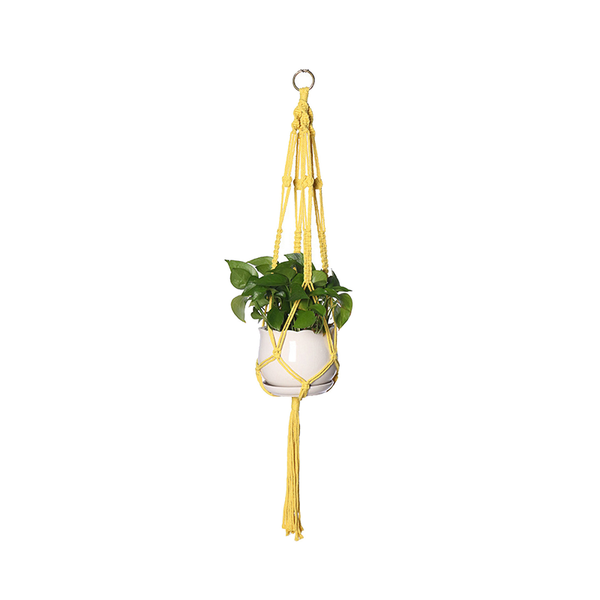 Plant Hanger Cotton Rope Macrame Knotted Lifting Hanging Flowerpot Holder Plant Stands