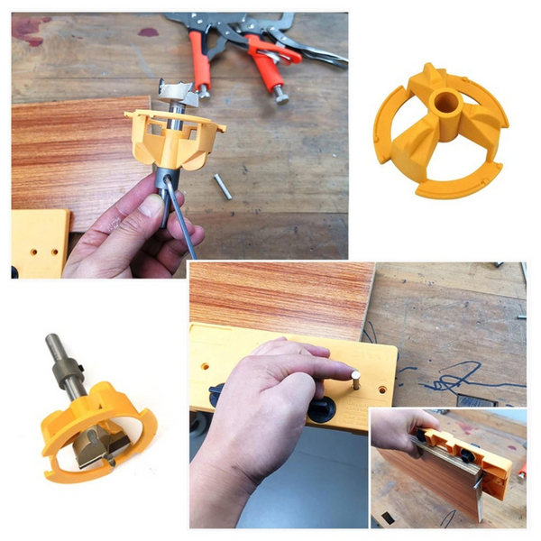 1 Set Woodworking 35Mm Cup Style Hinge Jig Forstner Bit Drill Guide Kreg Door Hole Locator Other Woodworking Equipment