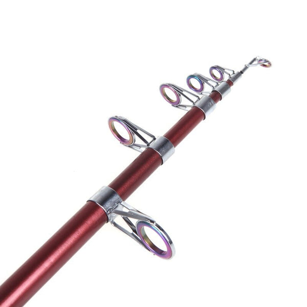 Rods & Poles 2.1M 6.89Ft Portable Telescope Fishing Rod Travel Spinning Pole