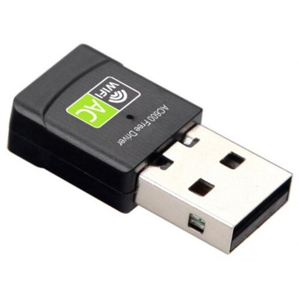 2.45 Ghz Mini Wireless Usb Wifi Adapter Free Driver Receiver 600Mbps Black Usb Wi Fi Adapters/Dongles