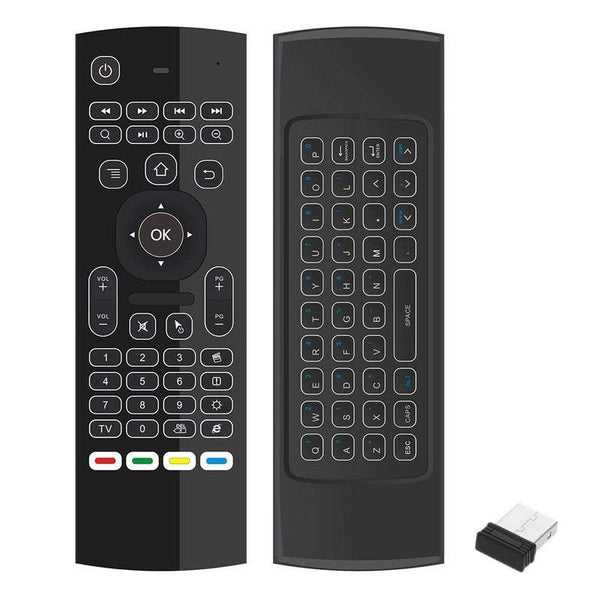 Tv 2.4G Backlit Air Mouse Wireless Keyboard Mini Pc Smart Android Box Projector 6 Axis Somatosensory Motion Sensing Game Infrared Learning Button Remo