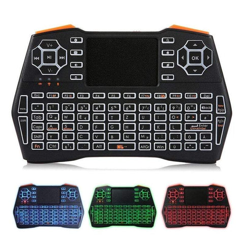 Tablet Keyboards 2.4G Mini Wireless Air Mouse Three Color Backlight With Touch Pad For Laptop Tv Box