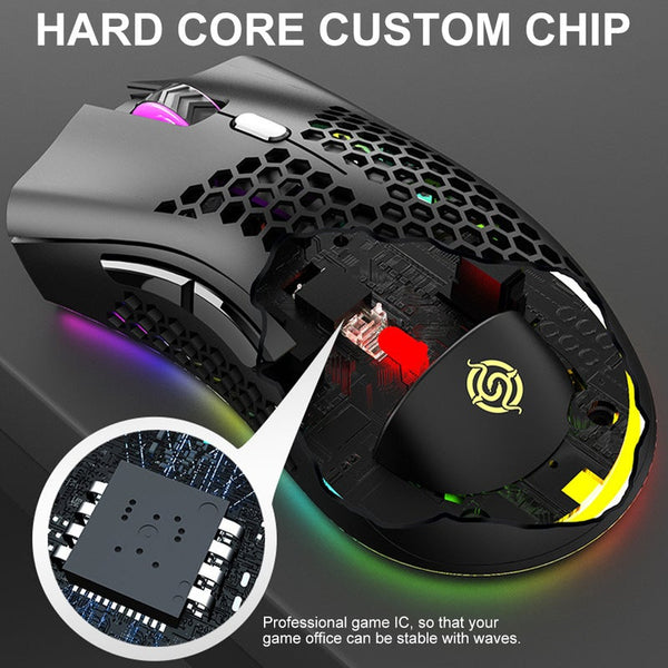 2.4G Optical Mice Rgb Backlit Mouse Wireless 1600Dpi Gaming Usb Rechargeable For Computer Laptop Notebook Mice Trackballs & Touchpads