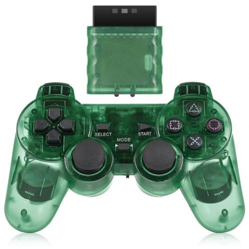 2.4G Wireless Game Controller For Sony Ps2 Green Controllers & Attachments
