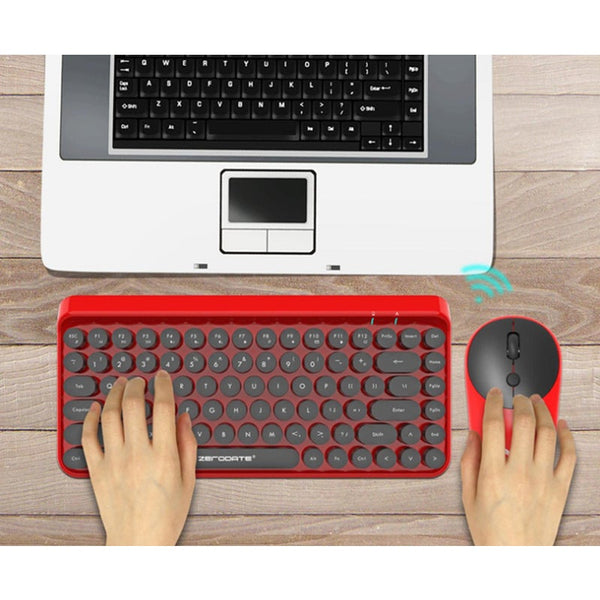 2.4G Wireless Keyboard And Mouse Set Retro Office Fashion Keyboard & Mouse Bundles