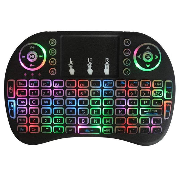 Tablet Keyboards 2.4Ghz Colourful Backlit Wireless Touchpad Mouse For Android Tv Box Pc Smart