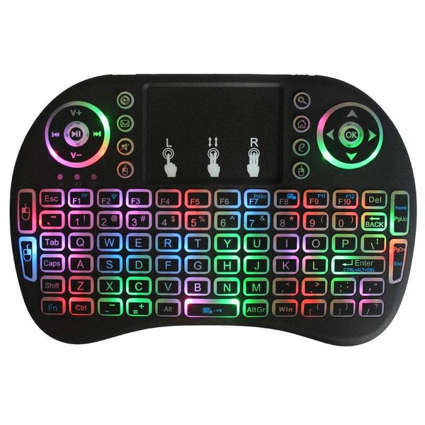 Tablet Keyboards 2.4Ghz Colourful Backlit Wireless Touchpad Mouse For Android Tv Box Pc Smart Keyboards & Keypads