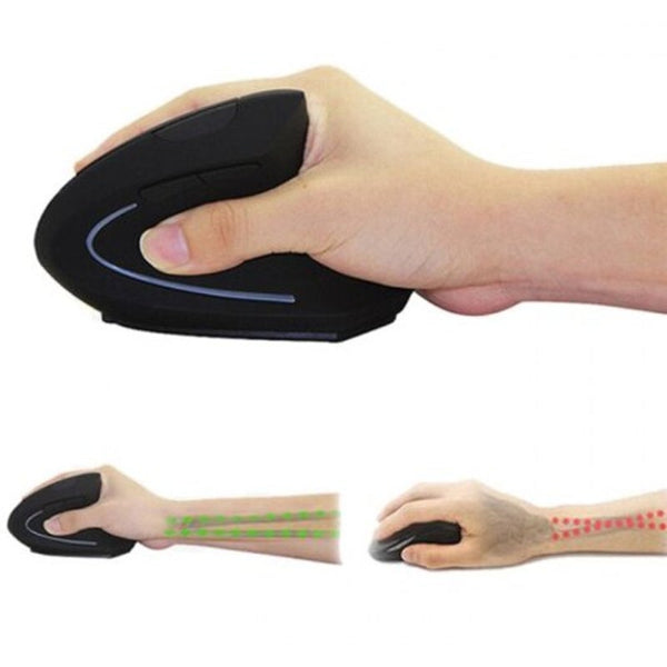 2.4Ghz Wireless Ergonomic Vertical Optical Mouse Mice Usb Black Mice Trackballs & Touchpads