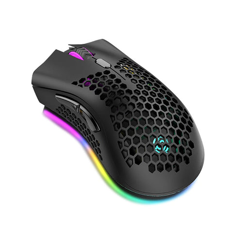 2.4Ghz Wireless Gaming Mouse Rechargeable With Rgb Light Effect 3 Dpi Hollowed Out Honeycomb Mice For Pc Mice Trackballs & Touchpads