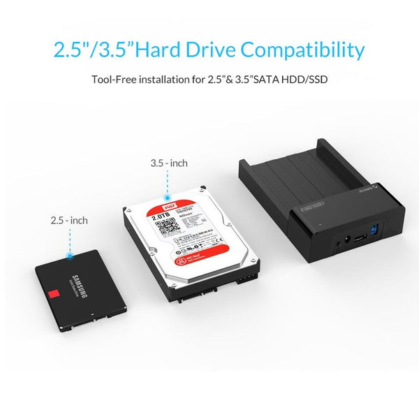 2.5 3.5Inch Hdd Caddy Tool Free Sata Usb Type B Esata External Ssd Enclosure Up 8Tb Docking Station For Laptop